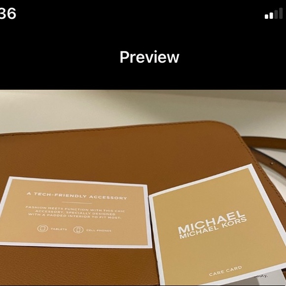 Michael Kors Acorn Tan Crossbody bag purse NWT - Picture 5 of 5